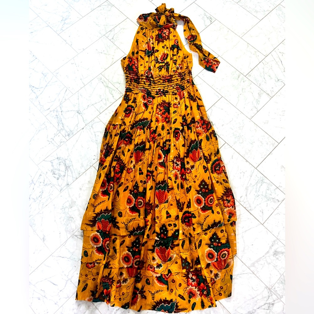 Ulla Johnson Yellow Floral Maxi Dress